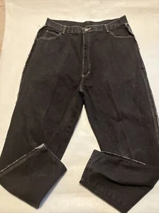1980’s Vintage Broadway Transfer Man’s Black Jeans Made in USA Size 38(34/29) - Picture 1 of 10