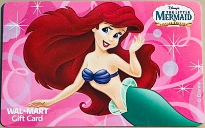 WALMART Gift Card 2005 Disney LITTLE MERMAID ARIEL Collectible No $ Value VL2761 - Image 1 of 2