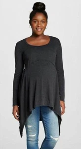 New Women's Maternity Handkerchief Long Sleeve Blouse Liz Lange NWT Small - Picture 1 of 5