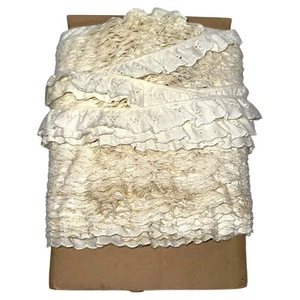 Bulk Spool Cream Lace Trim Sewing Crafts Vintage 1" - Picture 1 of 6