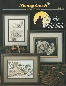 ON THE WILD SIDE Cross Stitch Book 111 Snow Leopards, Wolves, Zebra, Polar Bears - Foto 1 di 6