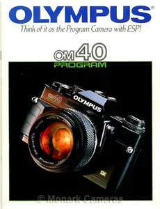Olympus OM40 Program Sales Brochure, 1980s. More Camera Books & Manuals Listed. - Picture 1 of 3