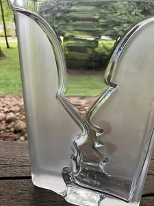 ART DECO KROSNO HANDMADE GLASS VASE 2 FACES - Picture 1 of 8