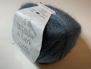 Willow & Lark Plume Yarn 70% Mohair 30% Silk 1x25g Blue Grey Teal 324 - Picture 1 of 5