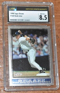 1998 Topps Chrome #160 - Derek Jeter - NY Yankees - Beauty - CGC 8.5 NM/Mint+ - Picture 1 of 2