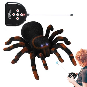 Electronic Pet Remote Control Tarantula Eyes Shine Spider Tricky Prank Scary Toy - Picture 1 of 11
