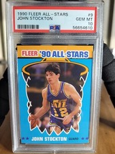 1990 FLEER #9 JOHN STOCKTON ALL STARS PSA 10 
