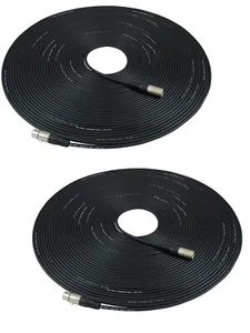 Set of 2 - 100 Ft. XLR Cables Male to Female Microphone Cable w/External Lock - Picture 1 of 3