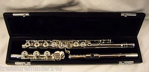 HAYNES AMADEUS MODELO AF-800 FLAUTA PLATA CABEZA ESTERLINA DESPLAZADA G AGUJERO ABIERTO B PIE - Imagen 1 de 12