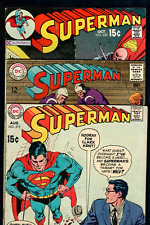 Superman # 206 (4.5) 1968 # 219 (4.0) 1969 # 230 (6.0) 1970 D.C. 3 Book Lot 🛻