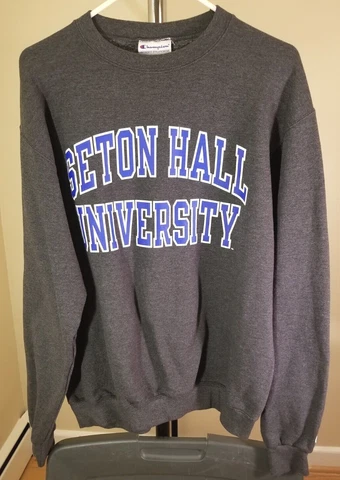 Seton Hall Pirates NCAA Champion Gray Seton Hall University Medium Sweatshirt Cover