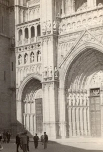 Spain Toledo Cathedral Puerta del Perdón old Amateur Photo 1950's - Imagen 1 de 3