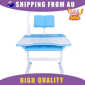 Children's Study Desk & Chair with Adjustable Heights & Lamp - Picture 1 of 17