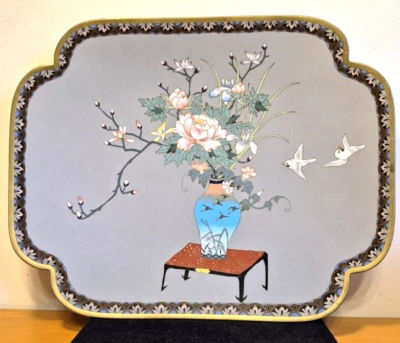 Antique Meiji Period Japanese Cloisonné Platter  Attr. To Namikawa Sōsuke - Image 1 of 4