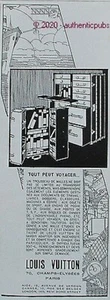 PUBLICITE LOUIS VUITTON MALLE ARMOIRE LIVRE MACHINE A ECRIRE PHONO DE 1928 AD - Imagen 1 de 1