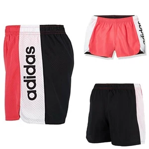 ADIDAS Girls Activewear Woven Logo Shorts in Pink & Black Size S (7-8) NEW - Picture 1 of 9