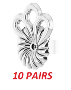 10 TEN PAIR 8mm STABILIZER 925 STERLING SILVER Earring Friction Push backs Nuts - Bild 1 von 4