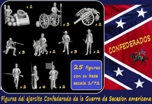 LOTE 25 FIGURAS SUDISTAS / EJERCITO CONFEDERADO GUERRA SECESION USA - ESCAL 1:72 - Imagen 1 de 1