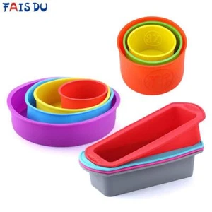 Cake Molds Silicone Round Multicolor Adjustable Small Modern Easy Clean Novelty - Picture 1 of 41