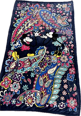 Cobertor de pelúcia VERA BRADLEY DISNEY SENSATIONAL SIX MICKEY MINNIE MOUSE NOVO COM ETIQUETAS - Imagem 1 de 3