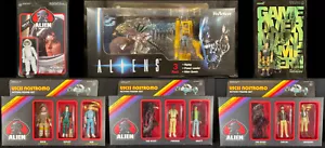 RARO 2014-2020 Super 7/ReAction ALIEN(S) 3,75" Action Figure Set/Collezione MOC - Foto 1 di 21