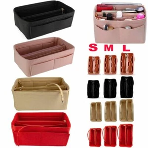 Felt Purse Handbag Organizer Insert Multi pocket Storage Tote Shaper Liner Bag - Picture 1 of 12