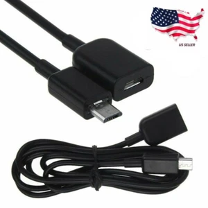 1M Micro USB 2.0 Type A Male To Female Extension Data Adapter Cable Charger Lead - Picture 1 of 1