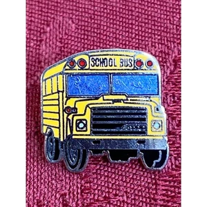 Sombrero de solapa Cloisonne amarillo para autobús escolar 3/4" - Imagen 1 de 6