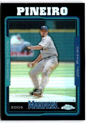 2005 Topps Chrome Black Refractor #298 Joel Pineiro  /225 Seattle Mariners - Image 1 of 2