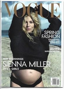 VOGUE MAGAZINE USA WINTER 2024 SIENNA MILLER Cover Usher Spring Fashion NEW - Picture 1 of 1