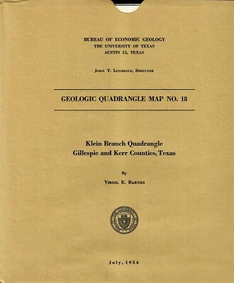 Geologic Map: Klein Branch Quadrangle, Texas - Image 1 of 2