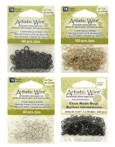 Artistic Wire® Chain Maille Offene ringe * versch. Farben und Größen - Picture 1 of 7