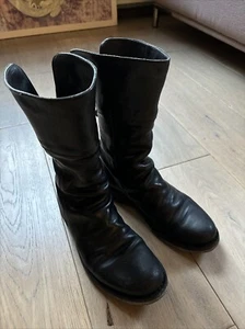 Fiorentini + Baker Talla 35 ELLA Mujer Botas Negras Cremallera Cuero Italia - Imagen 1 de 12