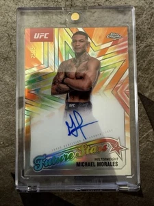 2025 Topps Chrome UFC Michael Morales Future Stars Auto 25/25 Bookend EBay 1/1 - Picture 1 of 2
