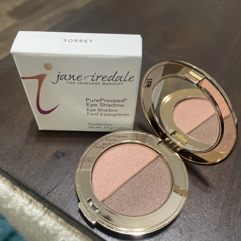 Dúo de sombras de ojos Jane Iredale PurePressed - Sorbete - Nuevo en caja Foto 1 de 1