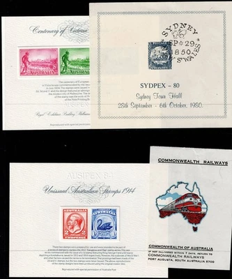 2 Australia Cinderella cards & 2 Sheetlets, mainly Mint No Gum (N) - Image 1 of 3