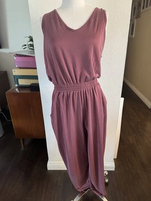 Mujeres "Rachel Zoe" Malva Púrpura Sin Mangas Mono Modal Elastizado Mameluco L Foto 1 de 4