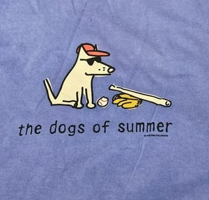 Teddy The Dog The Dogs Of Summer Mens Large L Blue T Shirt NEW - Picture 1 of 5