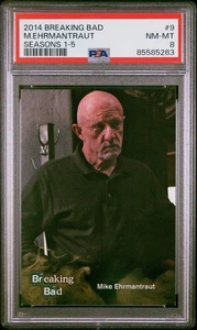 2014 Breaking Bad Seasons 1-5 Cryptozoic #9 Mike Ehrmantraut PSA 8 NM-MT - Picture 1 of 2
