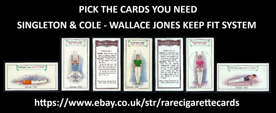 SINGLETON & COLE - WALLACE JONES KEEP FIT SYSTEM - PICK THE CARDS YOU NEED - Image 1 of 1
