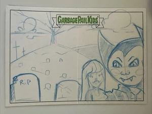 Topps Garbage Pail Kids David Gacey Sketch - Picture 1 of 2