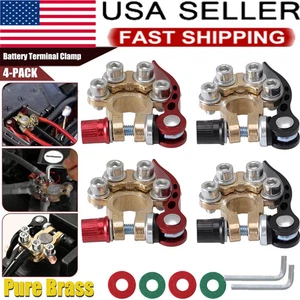 4PCS Car Battery Terminal Connectors Quick Release Disconnect Positive Negative - Picture 1 of 10
