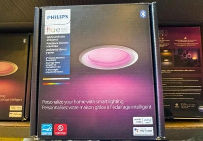 Philips Hue White & Color Dimmable 4" Recessed Retrofit Light - Open Box New