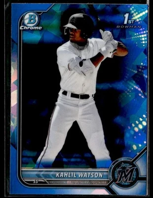 L32,336 -  2022 Bowman Chrome Sapphire Prospects #BCP3 Kahlil Watson - Image 1 of 2