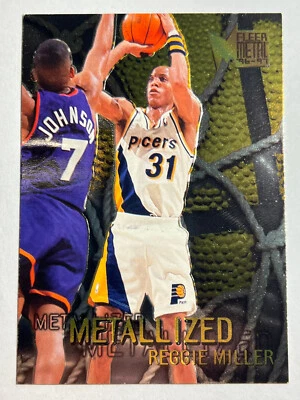 1996-97 Fleer Metal - #129 Reggie Miller Indiana Pacers Metallized - Image 1 of 2