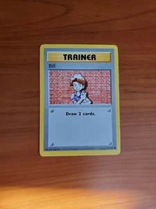 Bill Trainer -1999 Vintage WOTC Pokemon Base Set #91/102 - LP - Picture 1 of 2