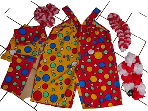 Clown Fasching Karneval Trägerhose und Stoffe + 3 Girlanden NEU - Bild 1 von 7