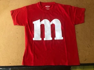 M & M T Shirt Youth Halloween Costume M & M Tee Costume Small Red - Picture 1 of 4