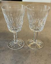 Set Of 2 Waterford Crystal Lismore Wine Glasses Goblets 6 3/4"
