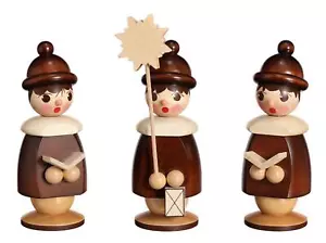 Weihnachtsdekoration 3 Kurrendefiguren natur Höhe 14,5cm NEU Weihnachten Figuren - Bild 1 von 1